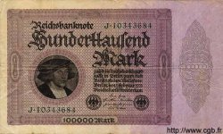 100000 Mark GERMANIA  1923 P.083a MB