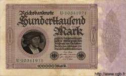 100000 Mark GERMANY  1923 P.083a VF