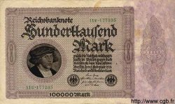 100000 Mark GERMANIA  1923 P.083var BB
