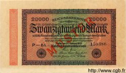 20000 Mark Spécimen GERMANY  1923 P.085as UNC