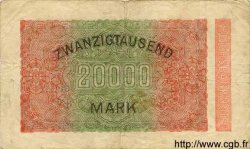 20000 Mark DEUTSCHLAND  1923 P.085a SGE