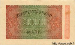20000 Mark DEUTSCHLAND  1923 P.085b VZ