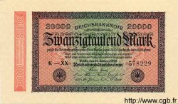 20000 Mark GERMANY  1923 P.085c UNC