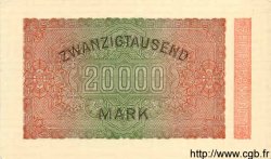 20000 Mark GERMANIA  1923 P.085e q.FDC