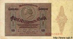 5 Millionen Mark GERMANY  1923 P.090 VF
