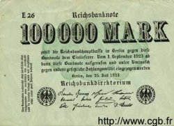 100000 Mark DEUTSCHLAND  1923 P.091a SS