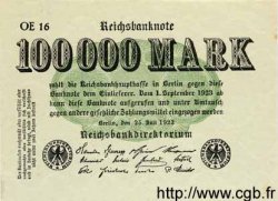 100000 Mark DEUTSCHLAND  1923 P.091a fST+