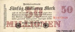 50 Millionen Mark GERMANY  1923 P.109 VF