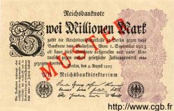 2 Millionen Mark Spécimen GERMANY  1923 P.104as UNC-