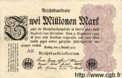 2 Millionen Mark GERMANIA  1923 P.104a MB