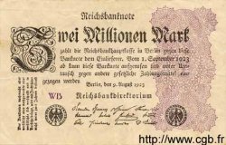 2 Millionen Mark GERMANY  1923 P.104a VF
