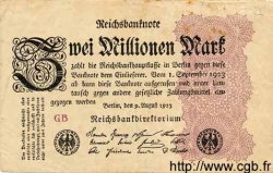 2 Millionen Mark GERMANY  1923 P.104c F