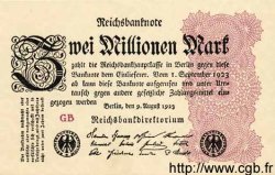 2 Millionen Mark GERMANY  1923 P.104c UNC-