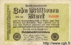 10 Millionen Mark GERMANIA  1923 P.106a MB