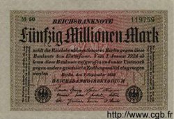 50 Millions Mark GERMANY  1923 P.109a AU