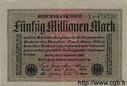 50 Millionen Mark GERMANY  1923 P.109a VF+