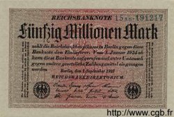 50 Millionen Mark GERMANY  1923 P.109a UNC-