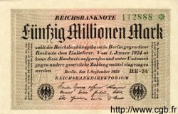 50 Millionen Mark GERMANIA  1923 P.109b AU