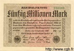 50 Millionen Mark ALLEMAGNE  1923 P.109f