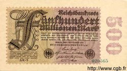 500 Millionen Mark GERMANY  1923 P.110f UNC-