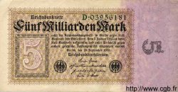 5 Milliarden Mark GERMANY  1923 P.115a VF+