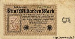 5 Milliarden Mark GERMANY  1923 P.115b VG