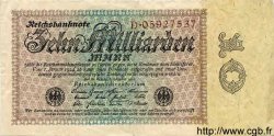 10 Milliarden Mark GERMANIA  1923 P.116a BB