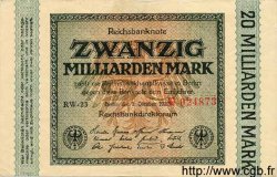 20 Milliarden Mark GERMANY  1923 P.118a XF-