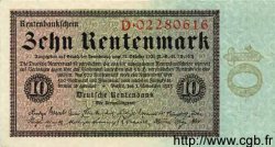10 Rentenmark GERMANY  1923 P.164 AU