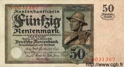 50 Rentenmark GERMANY  1925 P.171 VF