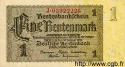 1 Rentenmark DEUTSCHLAND  1937 P.173b SS