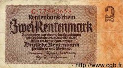 2 Rentenmark GERMANY  1937 P.174b F