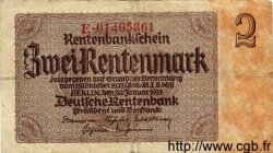 2 Rentenmark GERMANY  1937 P.174b F