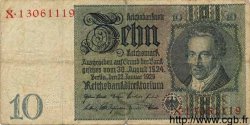 10 Reichsmark DEUTSCHLAND  1929 P.180a SGE