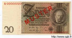 20 Reichsmark Spécimen GERMANIA  1929 P.181as AU