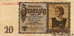 20 Reichsmark DEUTSCHLAND  1939 P.185 S