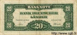 20 Deutsche Mark GERMAN FEDERAL REPUBLIC  1949 P.17a F