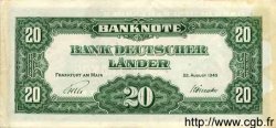20 Deutsche Mark GERMAN FEDERAL REPUBLIC  1949 P.17a fVZ
