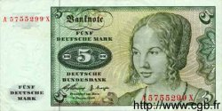 5 Deutsche Mark GERMAN FEDERAL REPUBLIC  1960 P.18 MBC+
