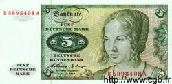 5 Deutsche Mark GERMAN FEDERAL REPUBLIC  1960 P.18 FDC