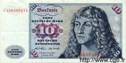 10 Deutsche Mark GERMAN FEDERAL REPUBLIC  1960 P.31a BB to SPL