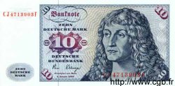 10 Deutsche Mark GERMAN FEDERAL REPUBLIC  1980 P.31c FDC