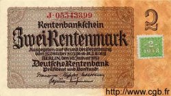 2 Deutsche Mark sur 2 Rentenmark GERMAN DEMOCRATIC REPUBLIC  1948 P.02 AU
