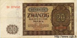20 Deutsche Mark GERMAN DEMOCRATIC REPUBLIC  1948 P.13b VF