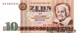 10 Mark GERMAN DEMOCRATIC REPUBLIC  1971 P.28b UNC