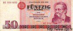 50 Mark GERMAN DEMOCRATIC REPUBLIC  1971 P.30a VF