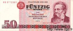 50 Mark GERMAN DEMOCRATIC REPUBLIC  1971 P.30b XF