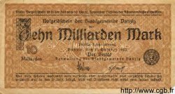 10 Milliarden Mark DANZIG  1923 P.31a VF