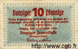 10 Pfennig DANTZIG  1923 P.35b MB a BB