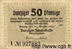 50 Pfennig DANTZIG  1923 P.37 pr.TTB